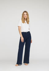 Serene 5-pocket Loose - Medium Length - Dark Blue Denim