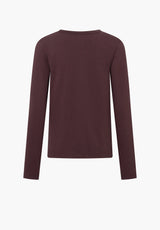 Amanda T-Shirt LS - Dark Plum