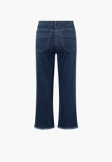 Amelia Raw Straight CL - Dark Blue Denim