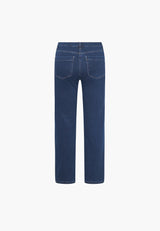 Amelia Straight - Medium Length - Dark Blue Denim