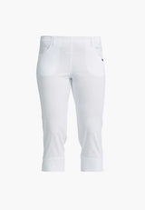 Anabelle Regular Capri Medium Length - White