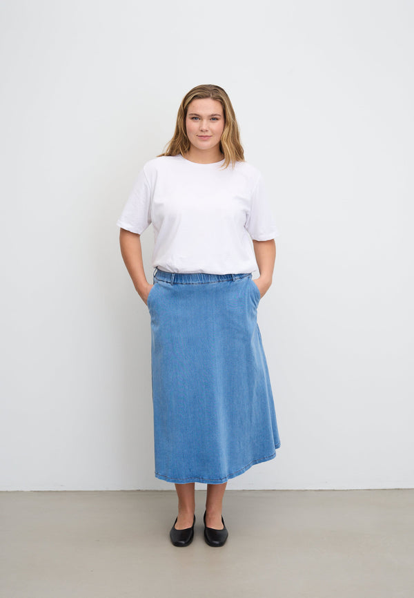 Asta Skirt - 80 cm - Washed Blue Denim
