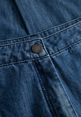 Camille Elastic Straight CL - Blue denim