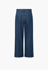 Camille Elastic Straight CL - Blue denim