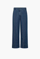 Camille Elastic Straight CL - Blue denim