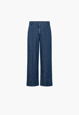 Camille Elastic Straight CL - Blue denim