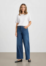 Carol Loose - Medium Length - Washed Blue Denim