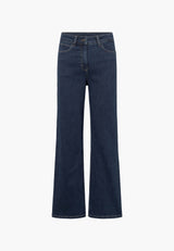 Carol Loose - Medium Length - Dark Blue Denim