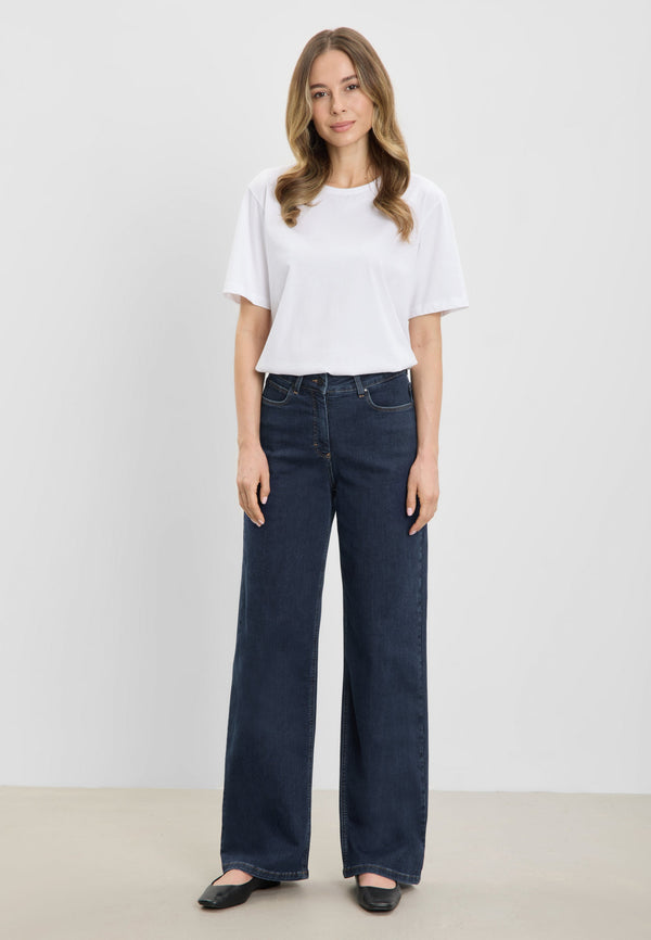 Carol Loose - Medium Length - Dark Blue Denim