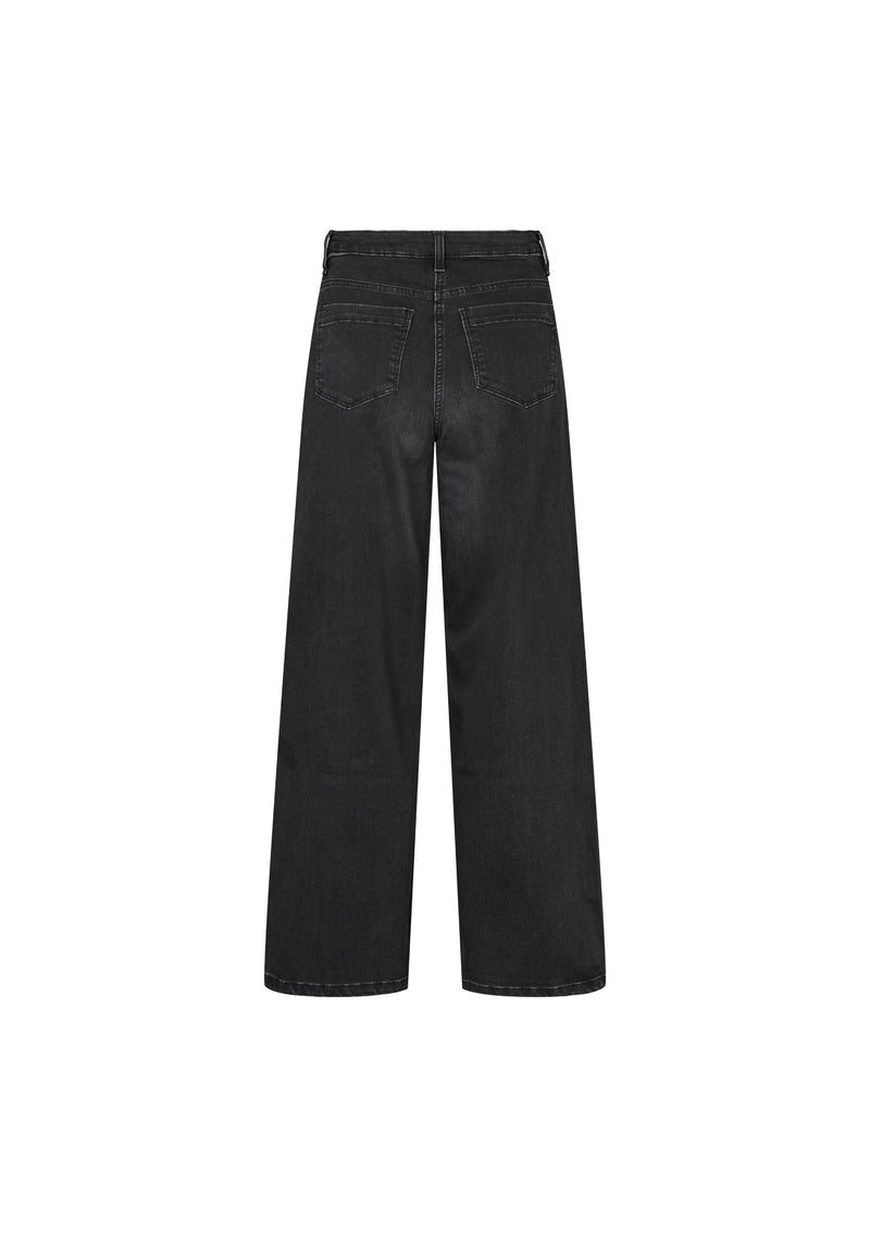Carol Loose - Medium Length - Washed Black Denim