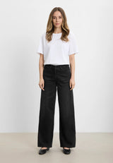 Carol Loose - Medium Length - Washed Black Denim