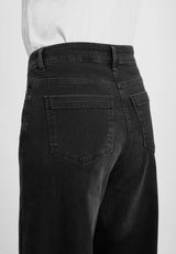 Carol Loose - Medium Length - Washed Black Denim
