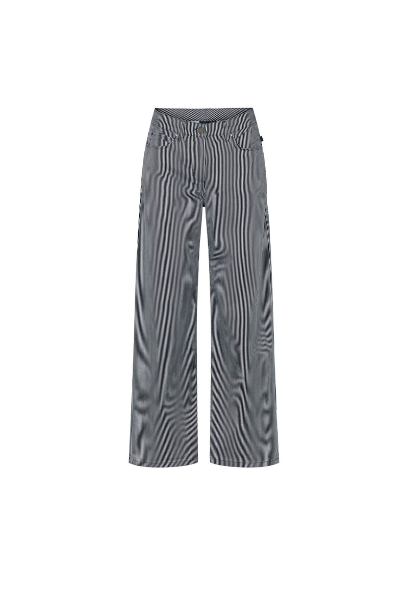 Carol Loose - Medium Length - Blue Stripe