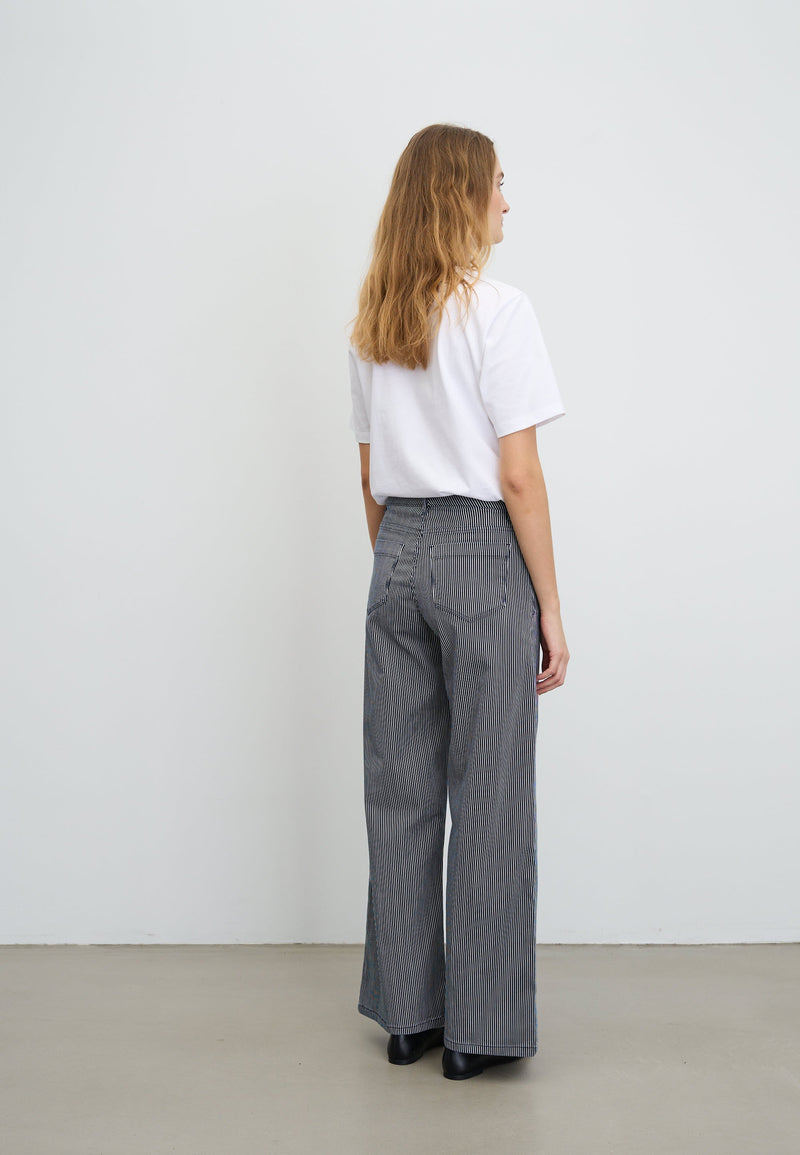 Carol Loose - Medium Length - Blue Stripe