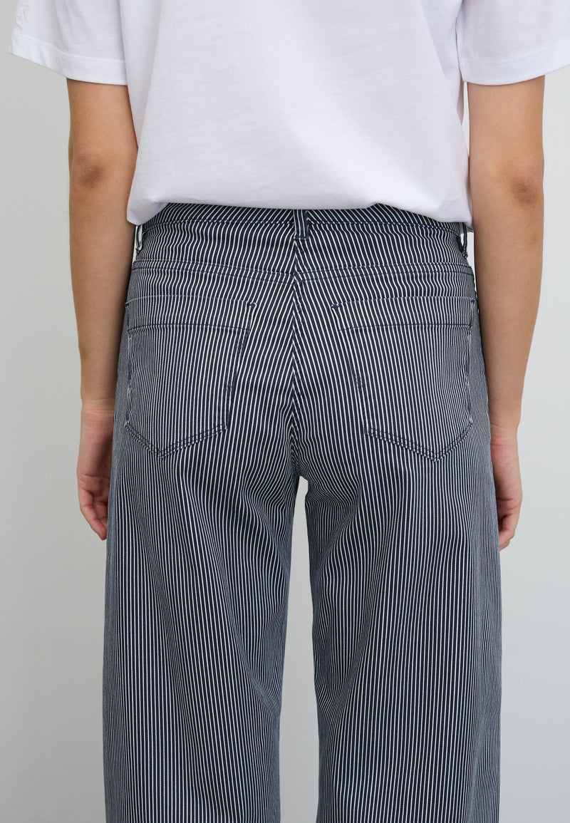 Carol Loose - Medium Length - Blue Stripe