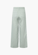 Carol Loose - Medium Length - Sage Stripe