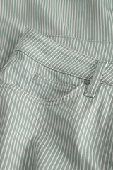 Carol Loose - Medium Length - Sage Stripe