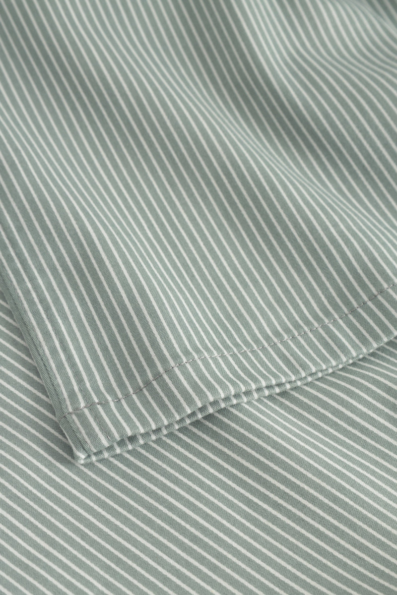 Carol Loose - Medium Length - Sage Stripe