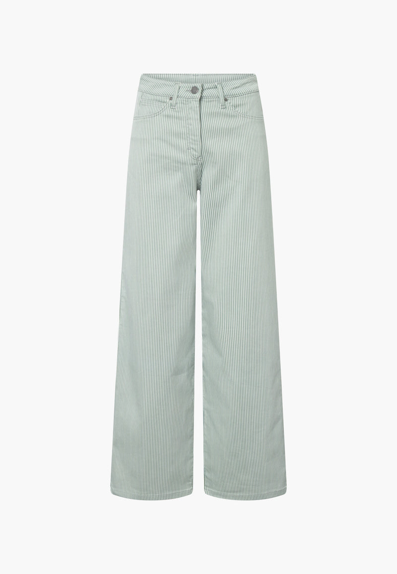 Carol Loose - Medium Length - Sage Stripe