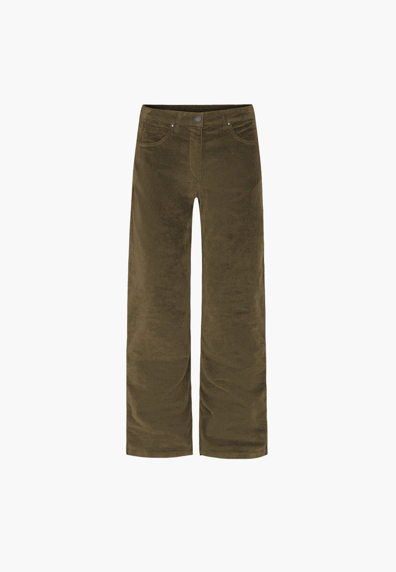 Carol Loose Sametti - Medium Length - Dark Olive
