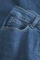 Carol Turn-up Loose Crop - Washed Blue Denim