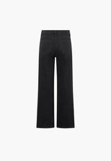 Charm Loose - Medium Length - Washed Black Denim