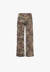 Charm Loose - Medium Length - Plum Botany Print