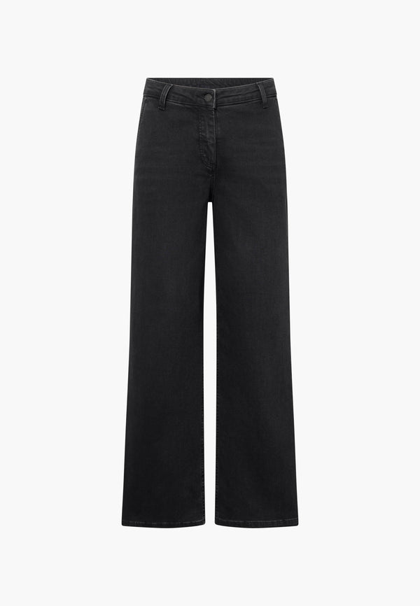 Charm Loose - Medium Length - Washed Black Denim