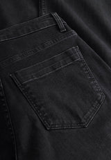 Charm Loose - Medium Length - Washed Black Denim