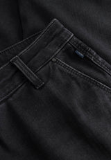 Charm Loose - Medium Length - Washed Black Denim