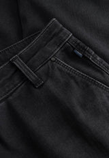 Charm Loose - Medium Length - Washed Black Denim