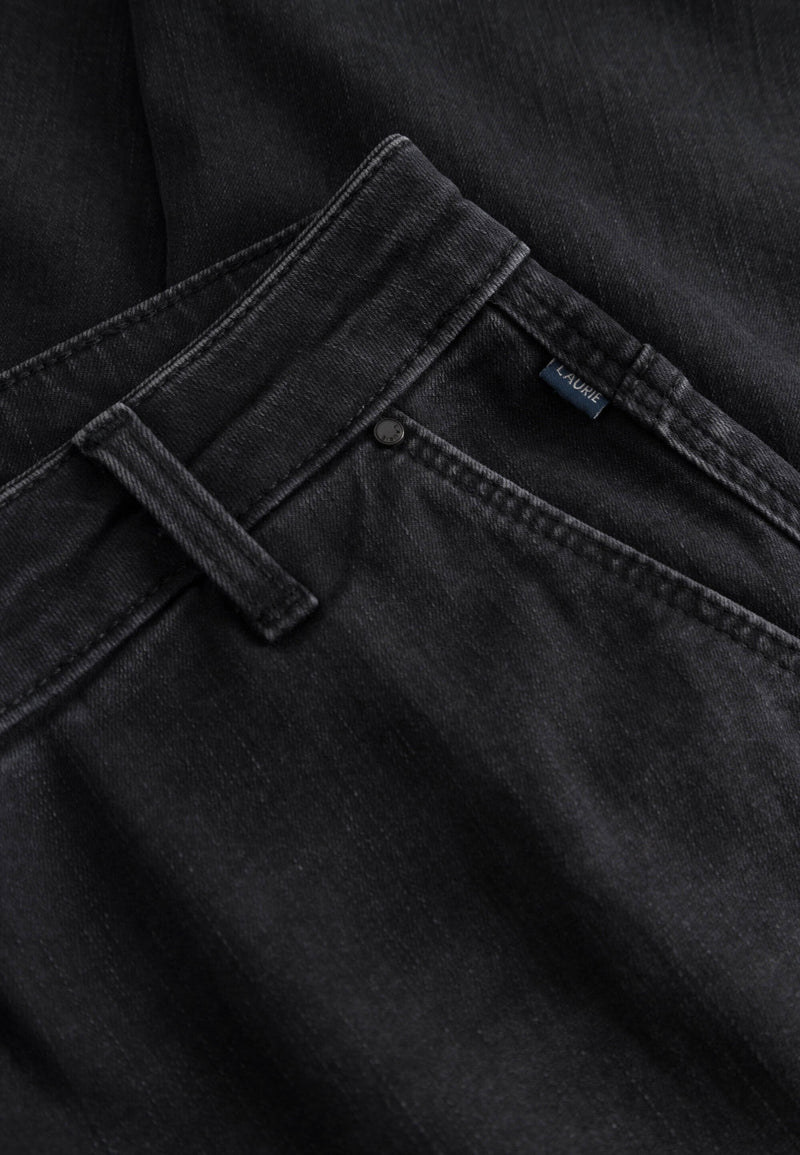 Charm Loose - Medium Length - Washed Black Denim
