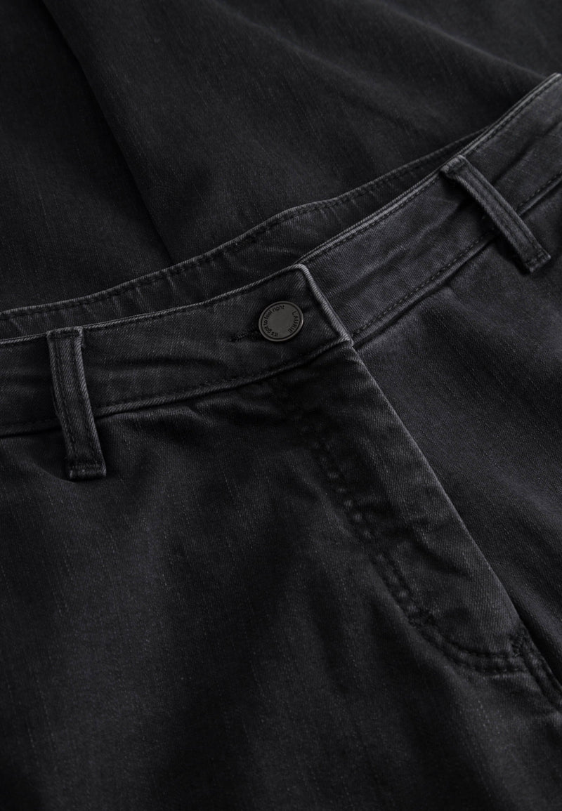 Charm Loose - Medium Length - Washed Black Denim