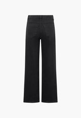 Charm Loose - Medium Length - Washed Black Denim