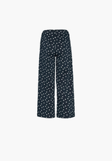 Donna Loose - Cropped - Navy white dot