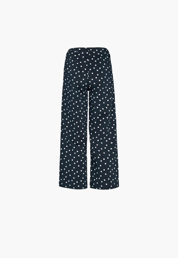 Donna Loose - Cropped - Navy white dot