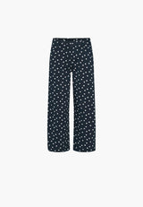 Donna Loose - Cropped - Navy white dot