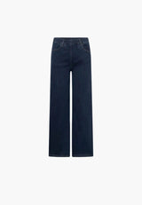 Donna Loose - Medium Length - Dark Blue Denim