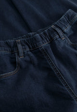 Donna Loose - Medium Length - Dark Blue Denim