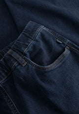 Donna Loose - Medium Length - Dark Blue Denim