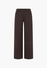 Donna Loose - Medium Length - Brown Navy check