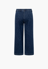 Donna Loose - Cropped - Blue sashiko
