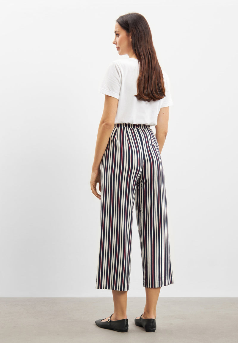 Donna Loose Crop - Nautical Stripe