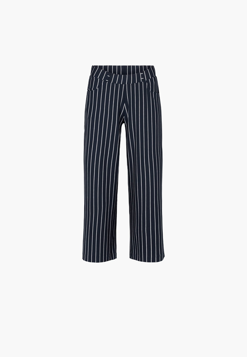 Donna Loose Cropped - Navy Stripe