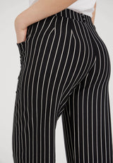 Donna Loose Cropped - Black Stripe
