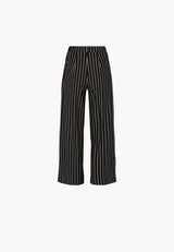 Donna Loose Cropped - Black Stripe