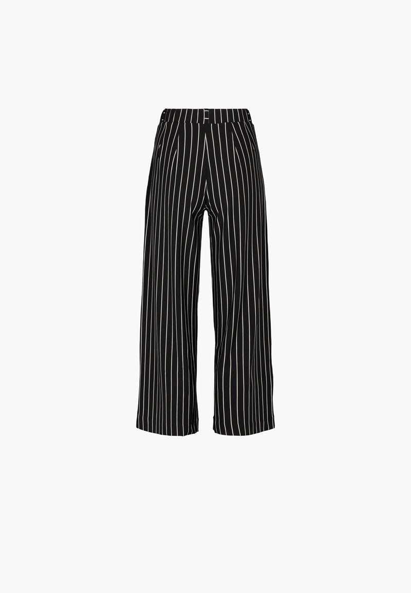 Donna Loose Cropped - Black Stripe