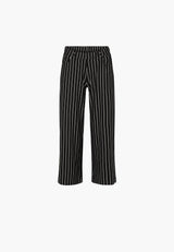 Donna Loose Cropped - Black Stripe