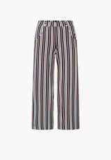 Donna Loose Jersey - Cropped - Nautical Stripe