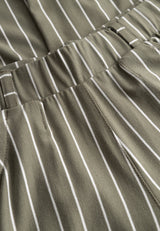Donna Loose Jersey - Cropped - Khaki stripe